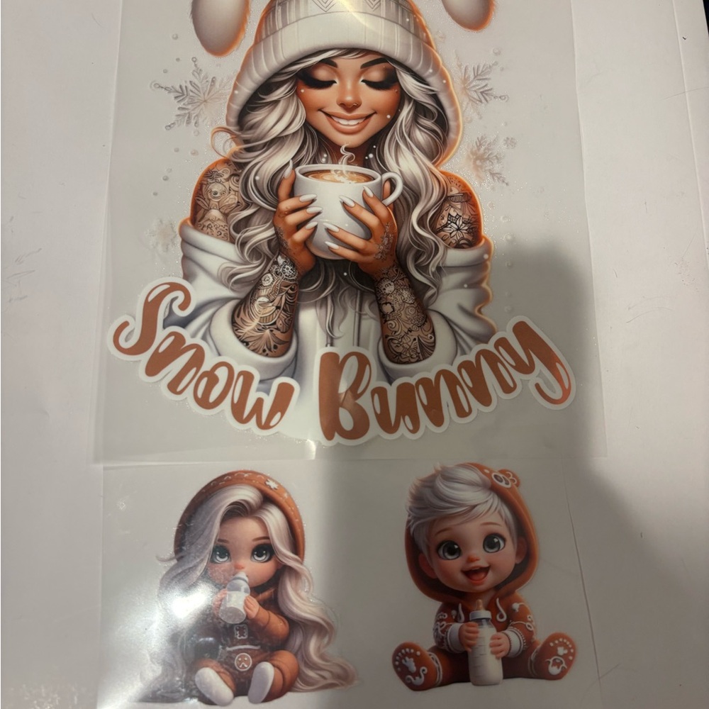Snow Bunny Sticker Set